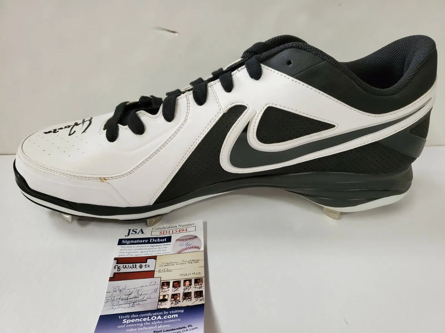 MVP Authentics New York Yankees Oswald Peraza Autographed Signed Cleat Jsa Coa 153 sports jersey framing , jersey framing