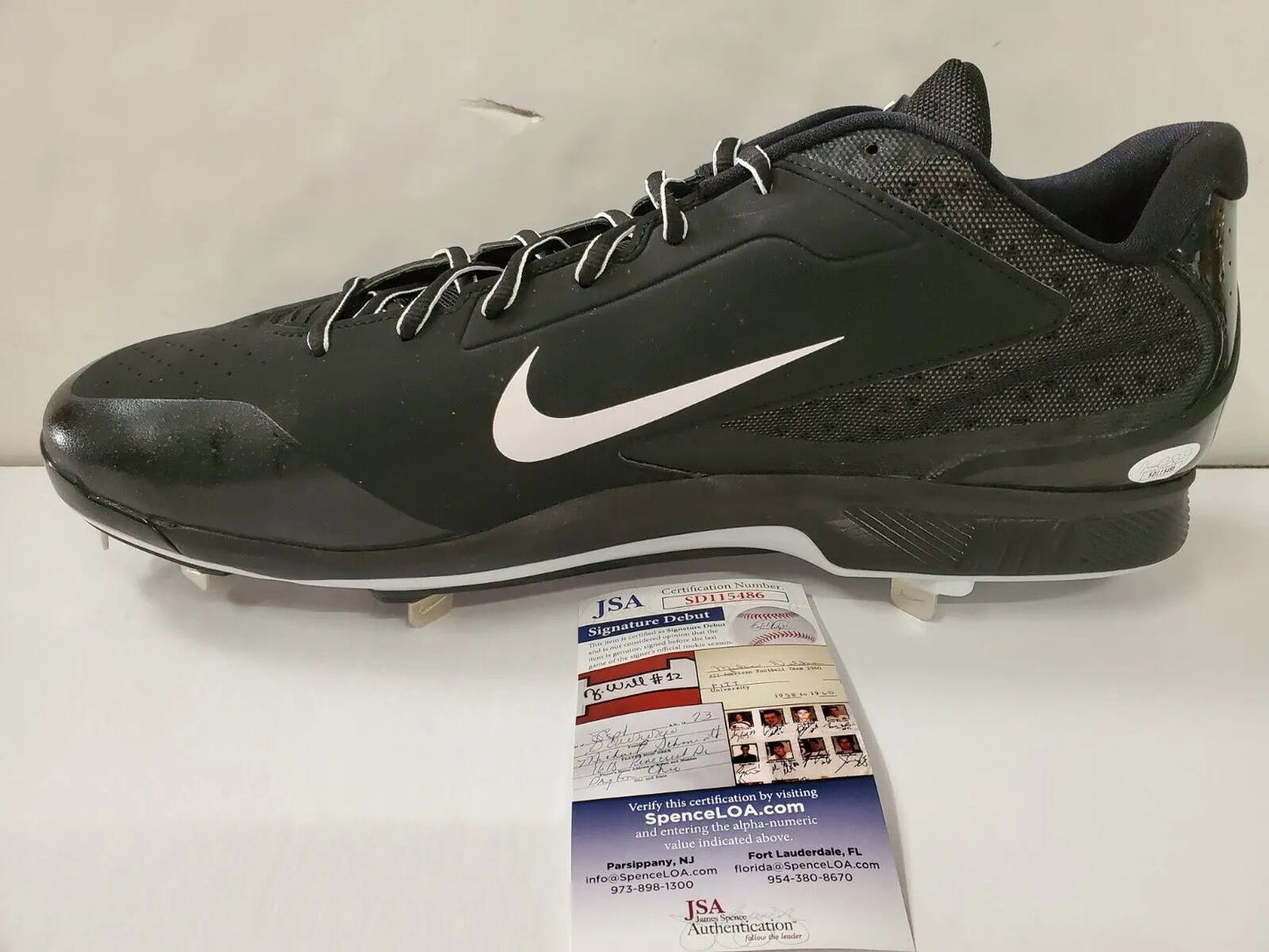 MVP Authentics New York Yankees Oswald Peraza Autographed Signed Cleat Jsa Coa 153 sports jersey framing , jersey framing