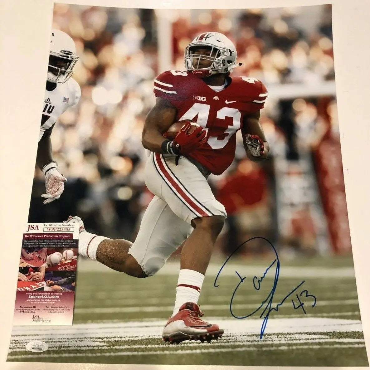 MVP Authentics Ohio State Buckeyes Darron Lee Autographed Signed 16X20 Photo Jsa Coa 72 sports jersey framing , jersey framing