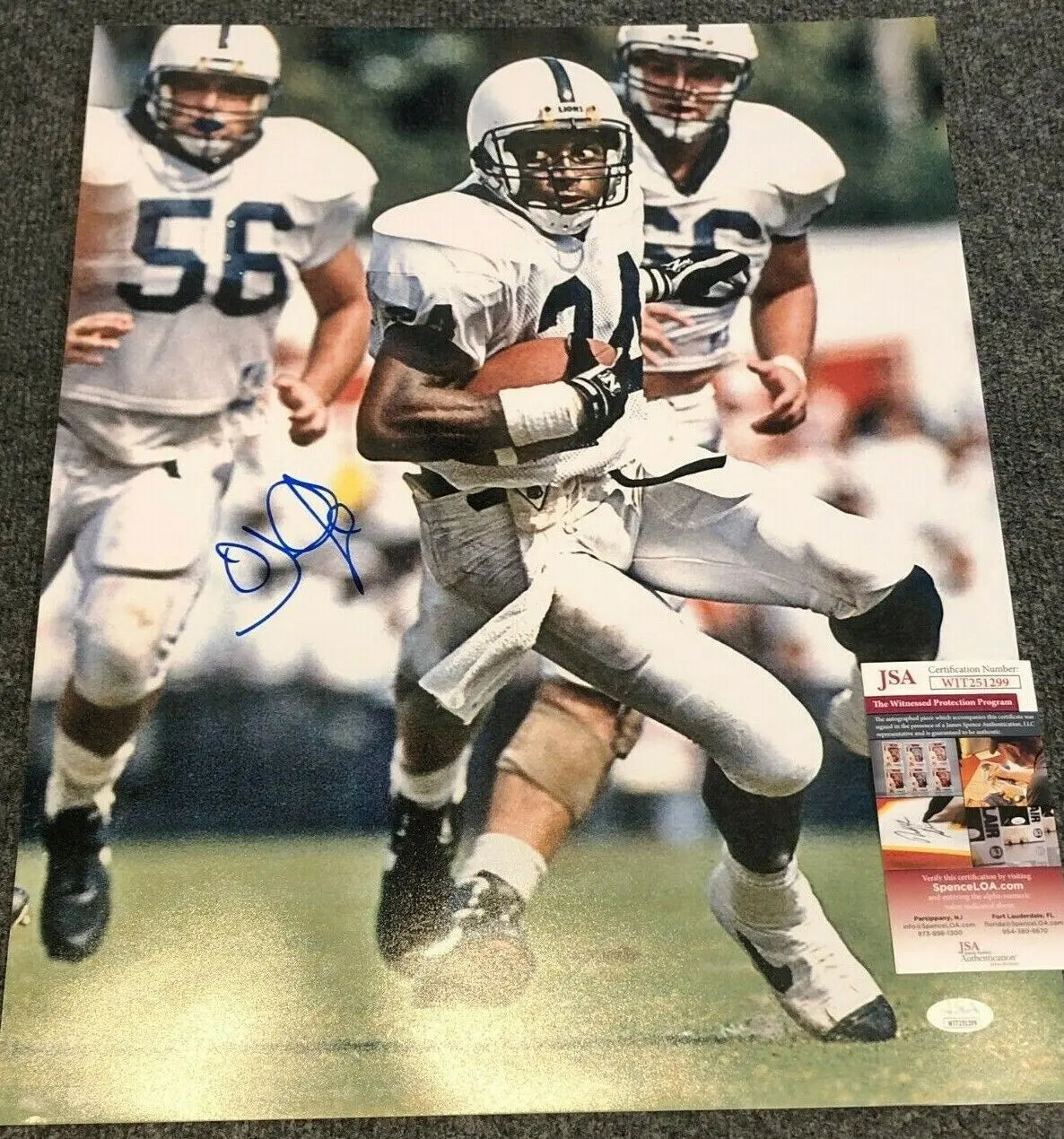 MVP Authentics Oj Mcduffie Autographed Signed Penn State 16X20 Photo Jsa Coa 89.10 sports jersey framing , jersey framing