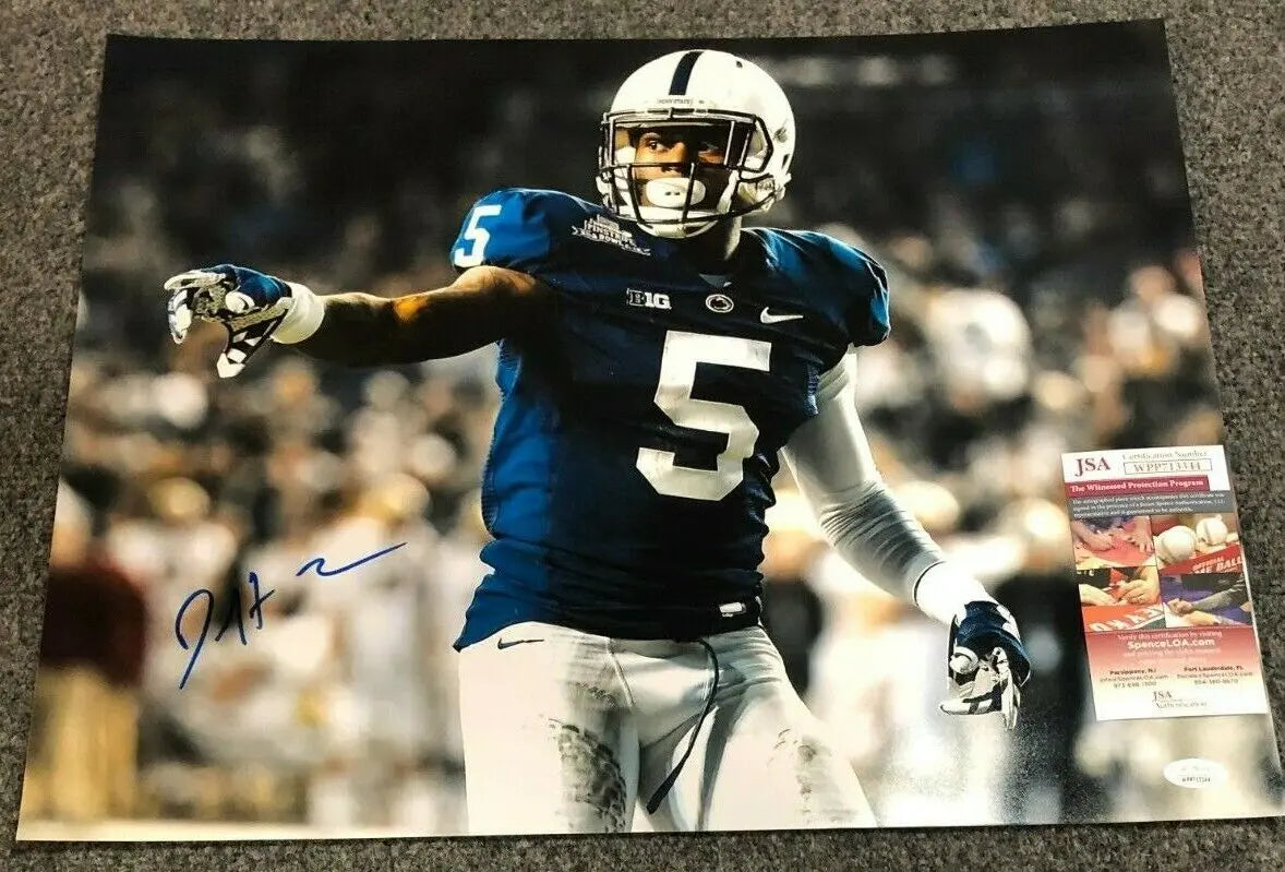 MVP Authentics Penn State Daesean Hamilton Autographed Signed 16X20 Photo Jsa Coa 71.10 sports jersey framing , jersey framing
