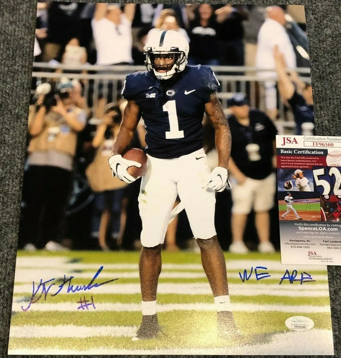 MVP Authentics Penn State Kj Hamler Autographed Signed Inscribed 11X14 Photo Jsa Coa 89.10 sports jersey framing , jersey framing