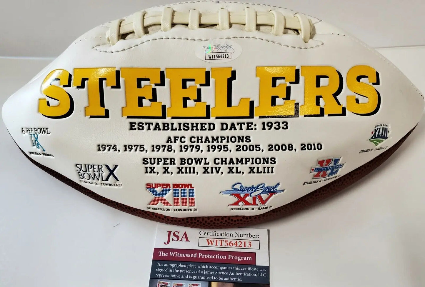 MVP Authentics Pittsburgh Steelers Brett Keisel Autographed Inscribed Logo Football Jsa Coa 125.10 sports jersey framing , jersey framing