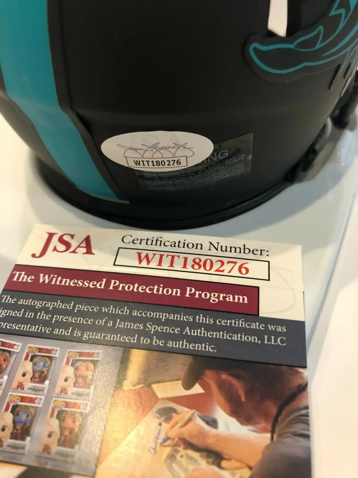 MVP Authentics RICKY WILLIAMS SIGNED MIAMI DOLPHINS SPEED ECLIPSE MINI HELMET JSA COA 107.10 sports jersey framing , jersey framing