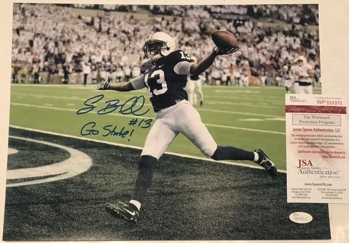 MVP Authentics Saeed Blacknall Autographed Signed Inscribed Penn State 11X14 Photo Jsa Coa 81 sports jersey framing , jersey framing
