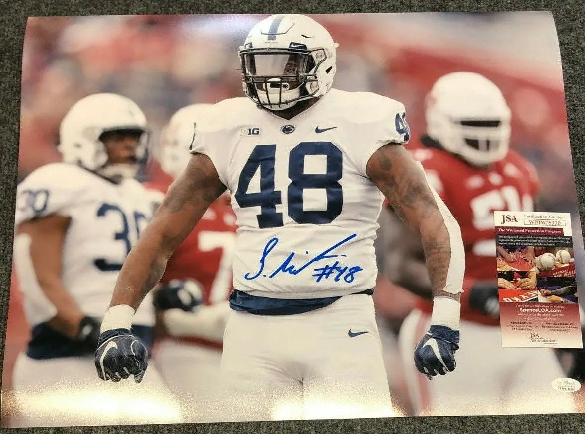 MVP Authentics Shareef Miller Autographed Signed Penn State 16X20 Photo Jsa Coa 89.10 sports jersey framing , jersey framing