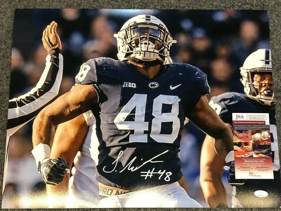 MVP Authentics Shareef Miller Autographed Signed Penn State 16X20 Photo Jsa Coa 89.10 sports jersey framing , jersey framing
