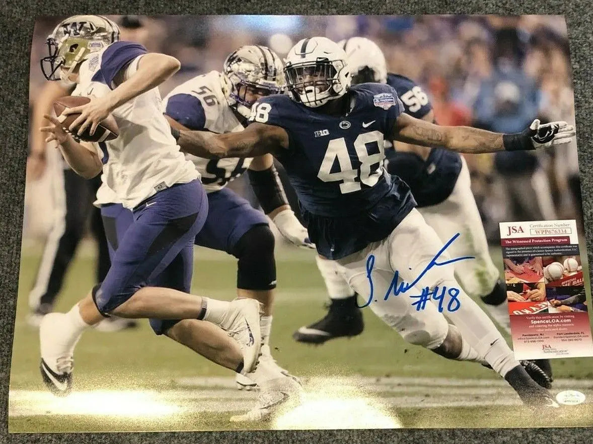 MVP Authentics Shareef Miller Autographed Signed Penn State 16X20 Photo Jsa Coa 89.10 sports jersey framing , jersey framing