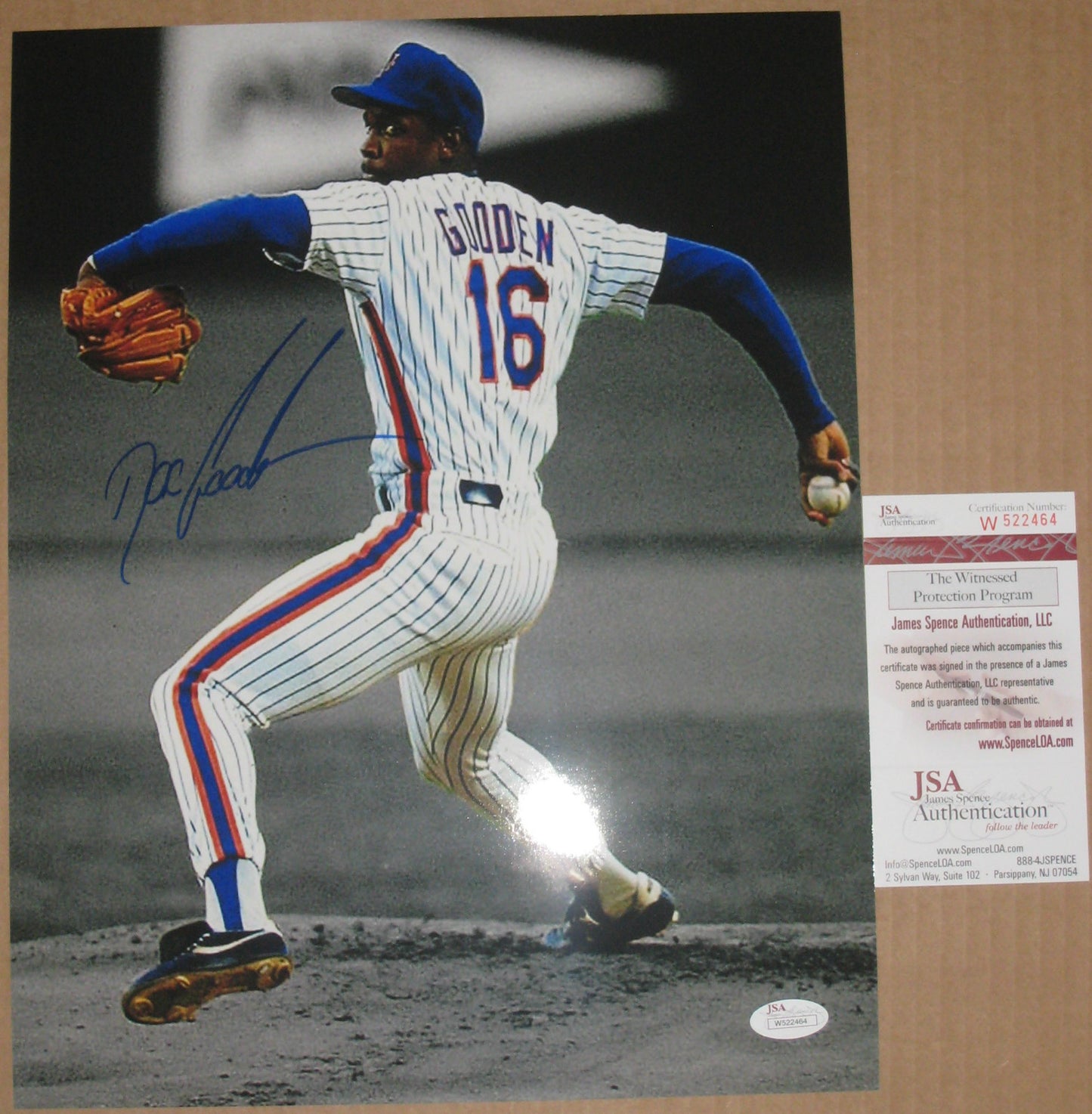 Dwight Gooden Autographed Signed N.Y. Mets 11X14 Photo Jsa Coa