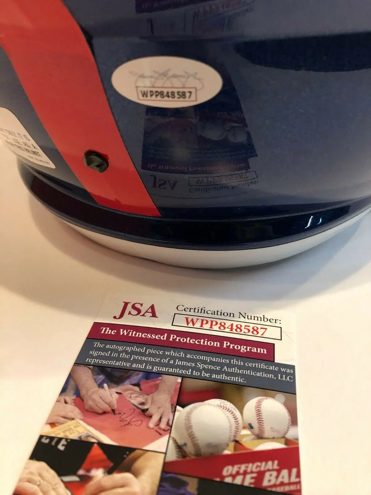 MVP Authentics Tiki Barber Signed Autographed Ny Giants Full Size Speed Replica Helmet Jsa Coa 251.10 sports jersey framing , jersey framing