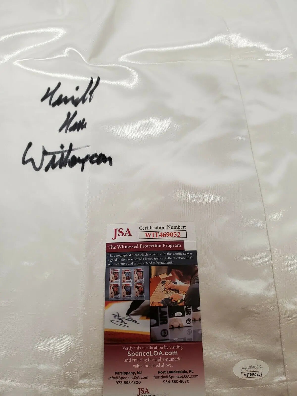 MVP Authentics Tim Witherspoon Autographed Signed Boxing Trunks Jsa Coa 89.10 sports jersey framing , jersey framing