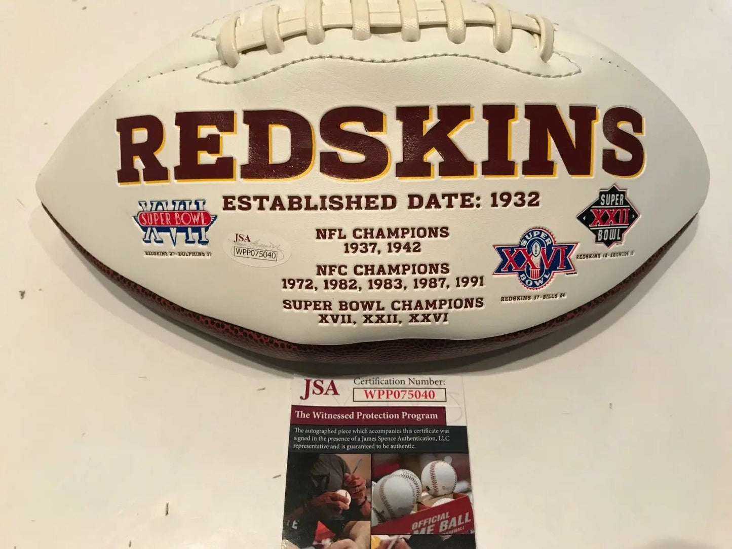 MVP Authentics Washington Football Earnest Byner Autographed Signed Logo Football Jsa Coa 89.10 sports jersey framing , jersey framing