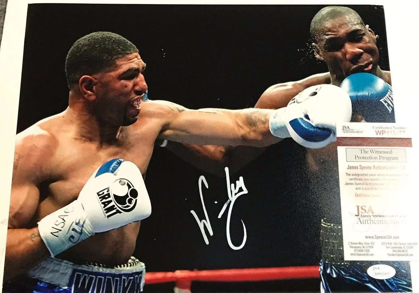 MVP Authentics Winky Wright Autographed Signed 11X14 Photo Jsa Coa 54 sports jersey framing , jersey framing