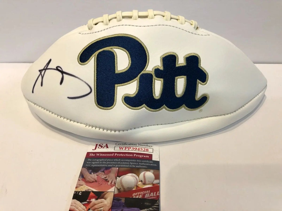 Aaron Donald Autographed Signed Pitt Panthers Logo Football Jsa Coa Jersey Framing MVP Authentics