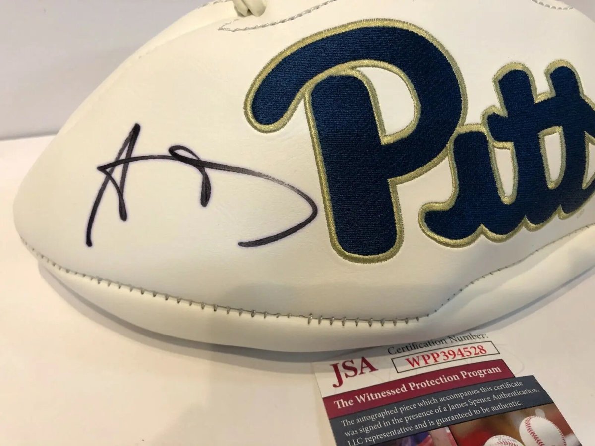 Aaron Donald Autographed Signed Pitt Panthers Logo Football Jsa Coa Jersey Framing MVP Authentics