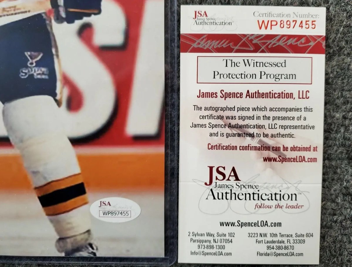 Adam Oates Autographed Signed St. Louis Blues 8X10 Photo Jsa Coa Jersey Framing MVP Authentics