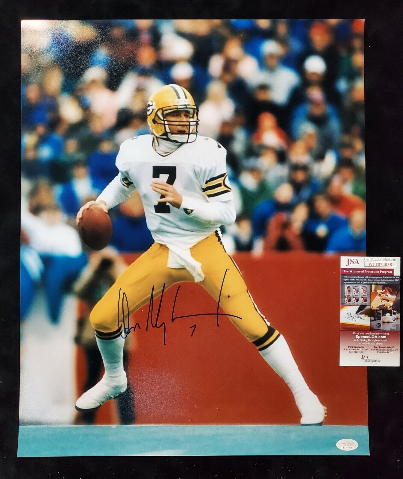 MVP Authentics Green Bay Packers Don Majkowski Autographed 16X20 Photo Jsa Coa 89.10 sports jersey framing , jersey framing
