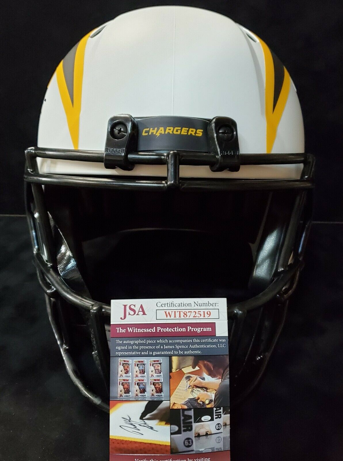 MVP Authentics San Diego Chargers Antonio Gates Signed Full Size Lunar Rep Helmet Jsa Coa 315 sports jersey framing , jersey framing