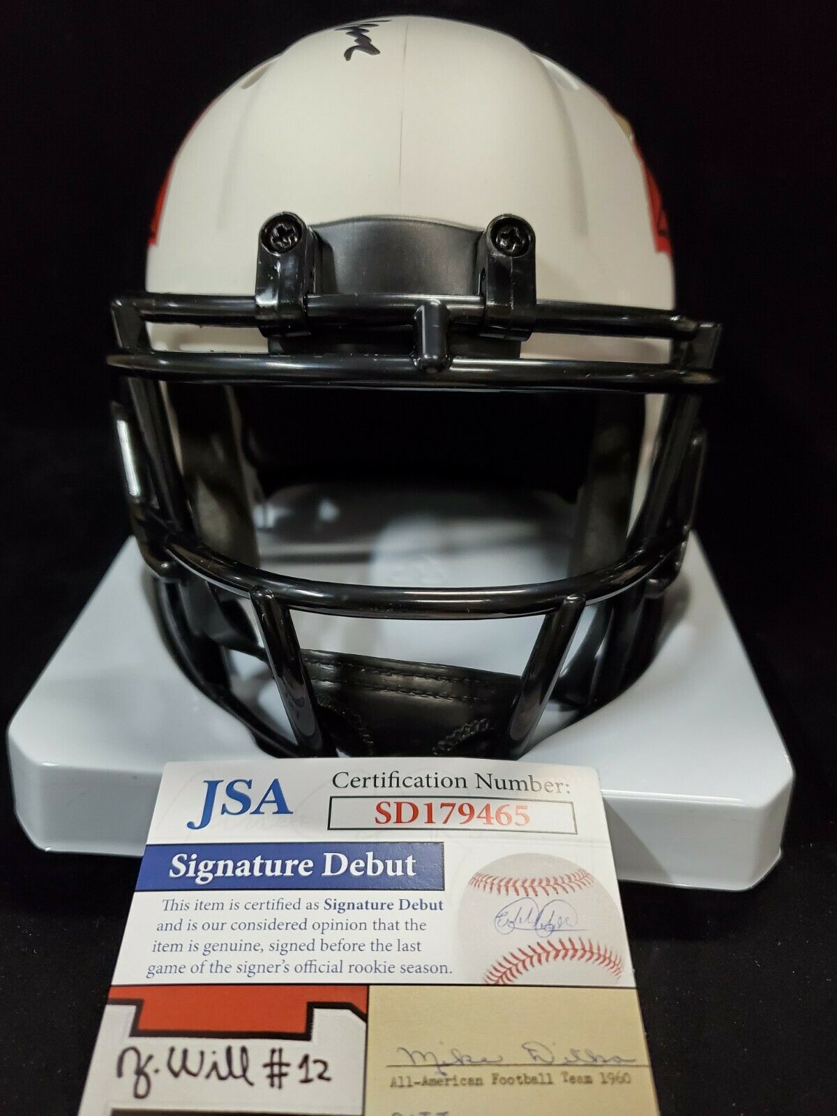 MVP Authentics Arizona Cardinals Rondale Moore Autographed Lunar Mini Helmet Jsa Coa 135 sports jersey framing , jersey framing