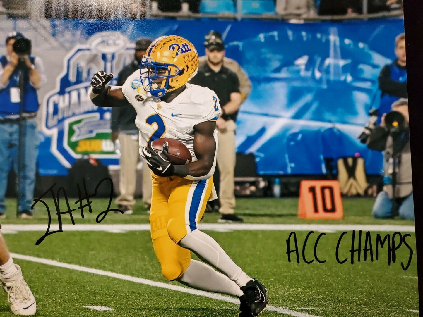 MVP Authentics Pitt Panthers Israel "Izzy" Abanikanda Signed Inscribed 16X20 Photo Jsa Coa 72 sports jersey framing , jersey framing