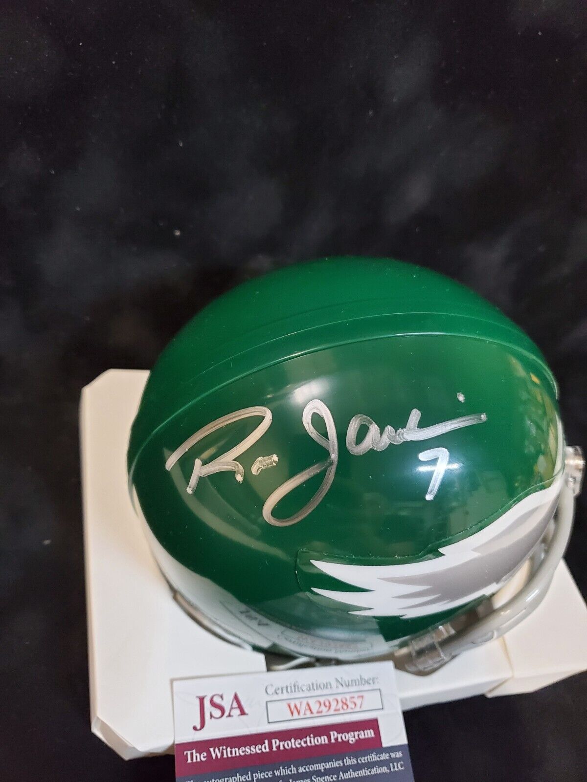 MVP Authentics Philadelphia Eagles Ron Jaworski Autographed Signed Vsr Mini Helmet Jsa Coa 108 sports jersey framing , jersey framing
