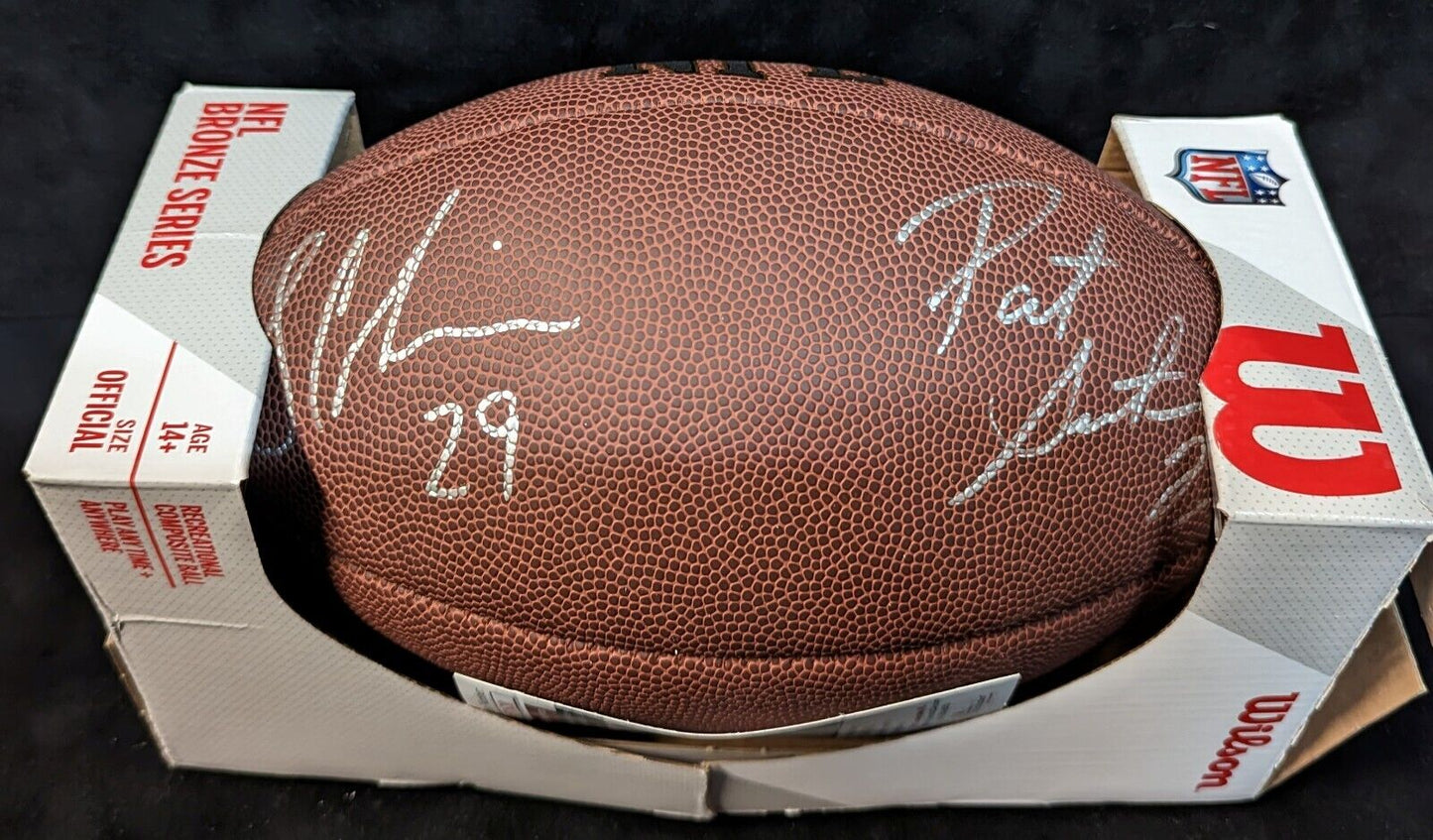 MVP Authentics Miami Dolphins Patrick Surtain & Sam Madison Dual Signed Nfl Football Jsa Coa 135 sports jersey framing , jersey framing