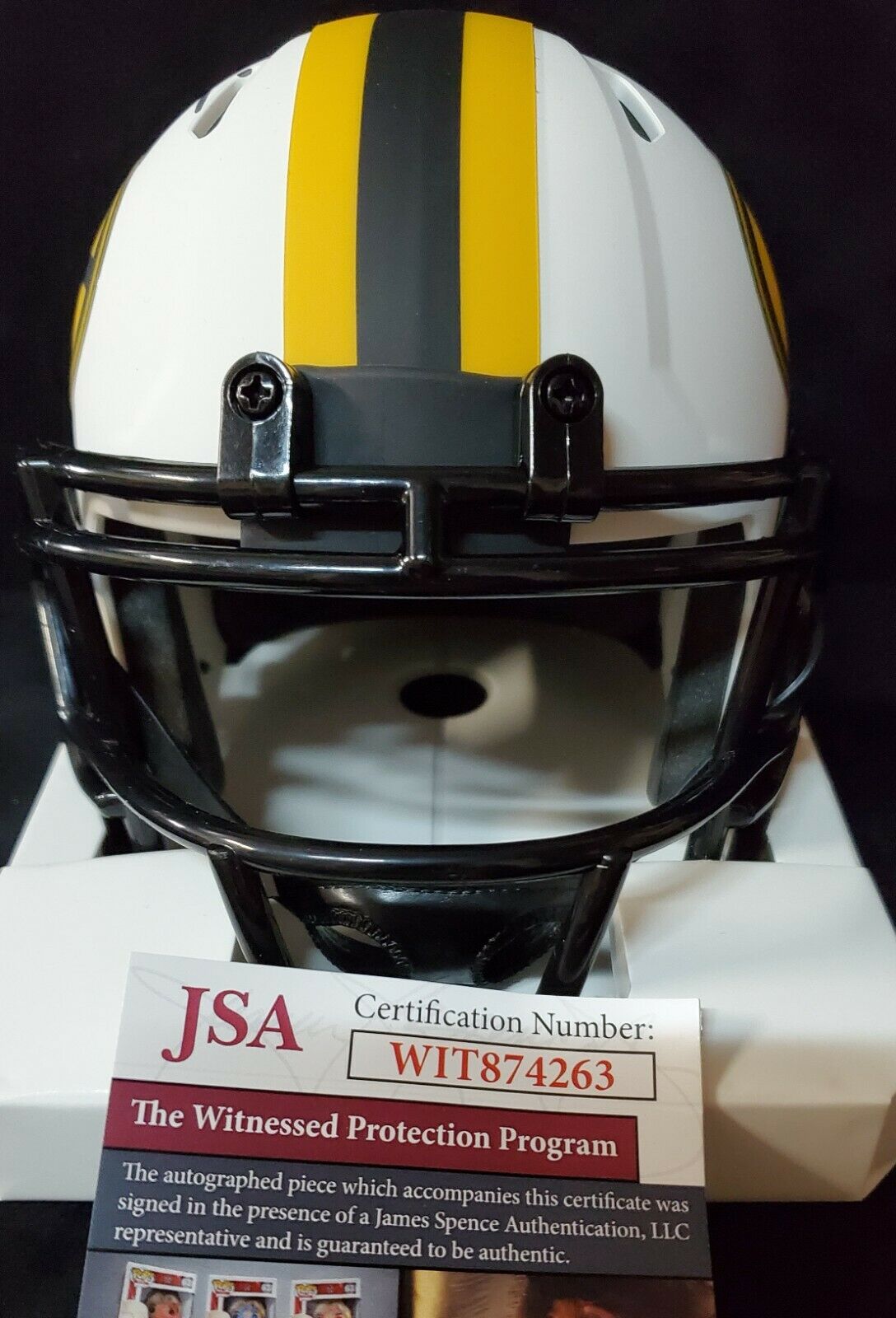 MVP Authentics Don Majkowski Autographed Green Bay Packers Lunar Mini Helmet Jsa Coa 90 sports jersey framing , jersey framing