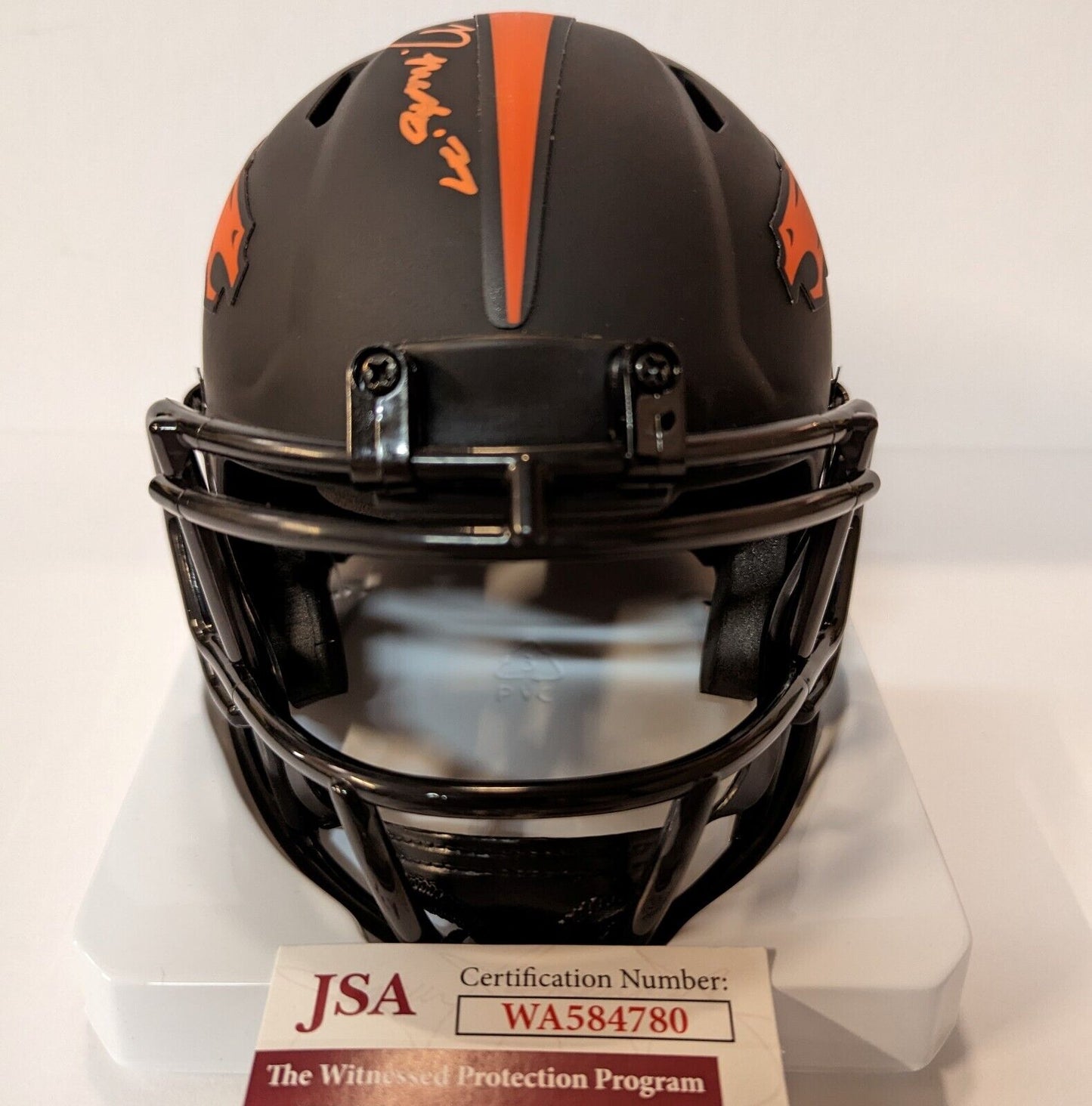 MVP Authentics Denver Broncos Damarri Mathis Autographed Signed Eclipse Mini Helmet Jsa Coa 90 sports jersey framing , jersey framing