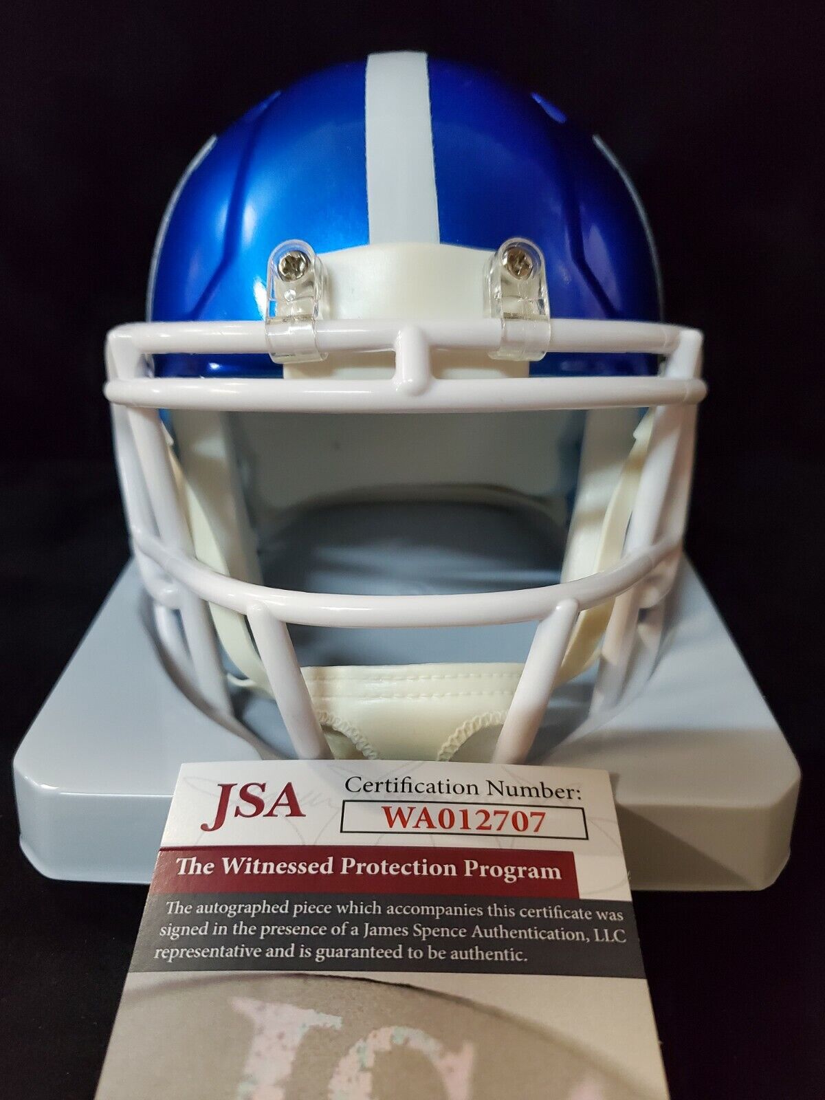 MVP Authentics Indianapolis Colts Isaiah Rodgers Autographed Signed Flash Mini Helmet Jsa Coa 99 sports jersey framing , jersey framing