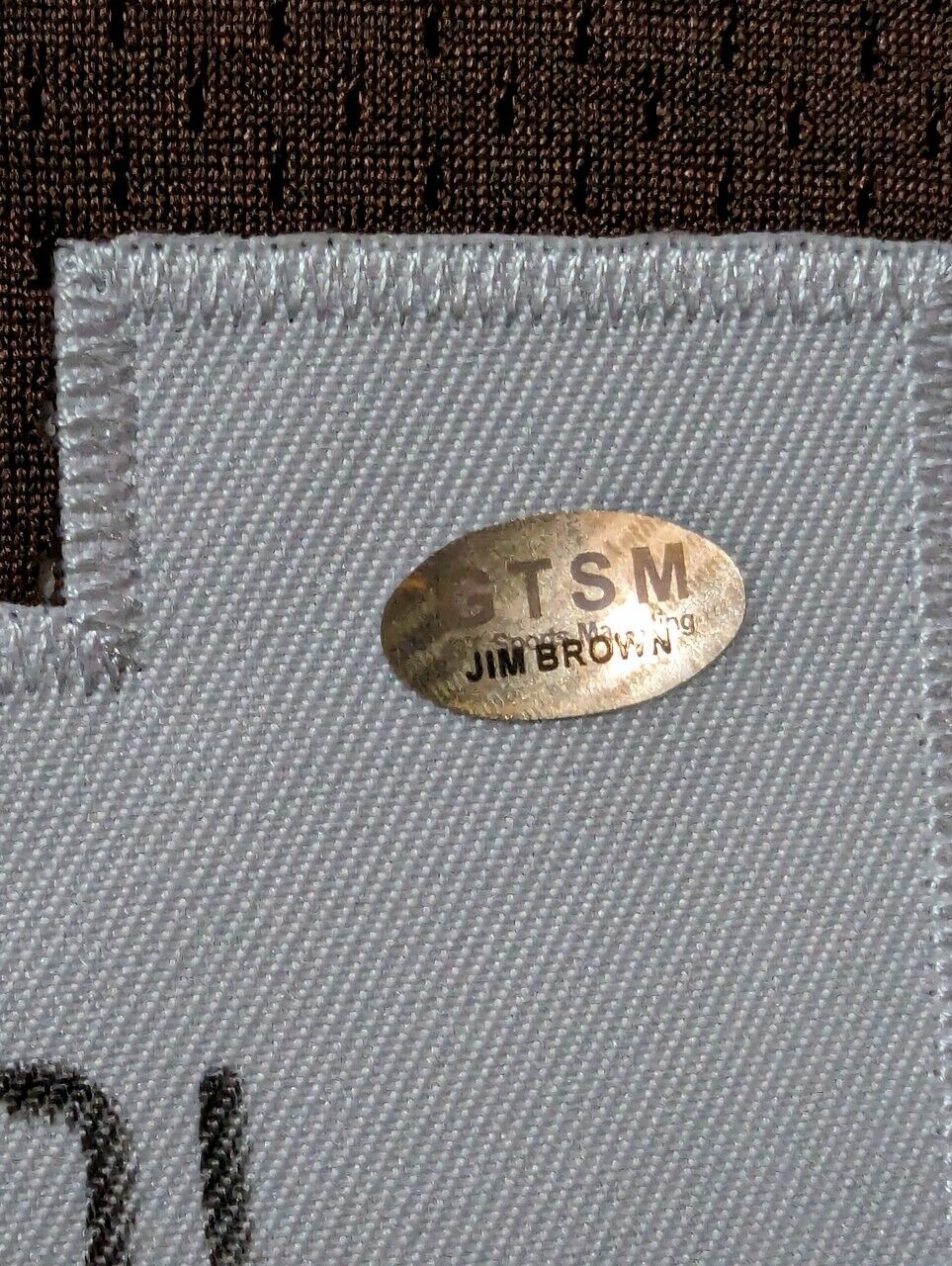 MVP Authentics Custom Framed In Suede Cleveland Browns Jim Brown Autographed Signed Jersey Gtsm 2025 sports jersey framing , jersey framing