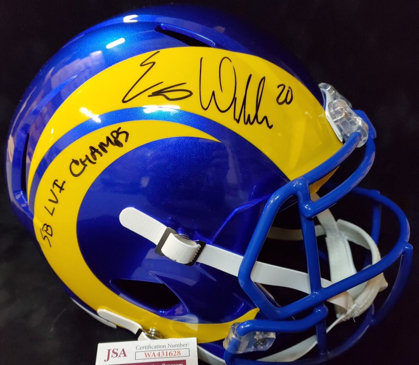 Eric Weddle Signed Los Angeles Rams Custom Jersey (JSA Witness COA