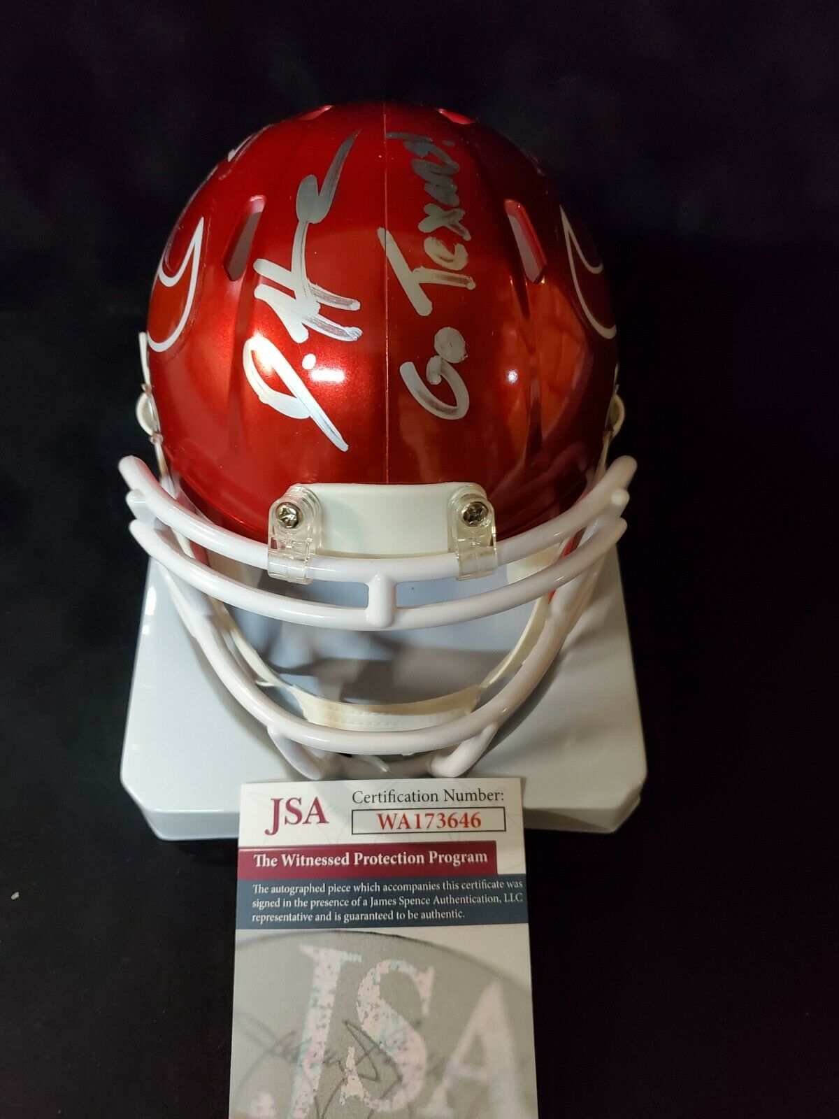 MVP Authentics Houston Texans Daesean Hamilton Signed Inscribed Flash Mini Helmet Jsa Coa 94.50 sports jersey framing , jersey framing