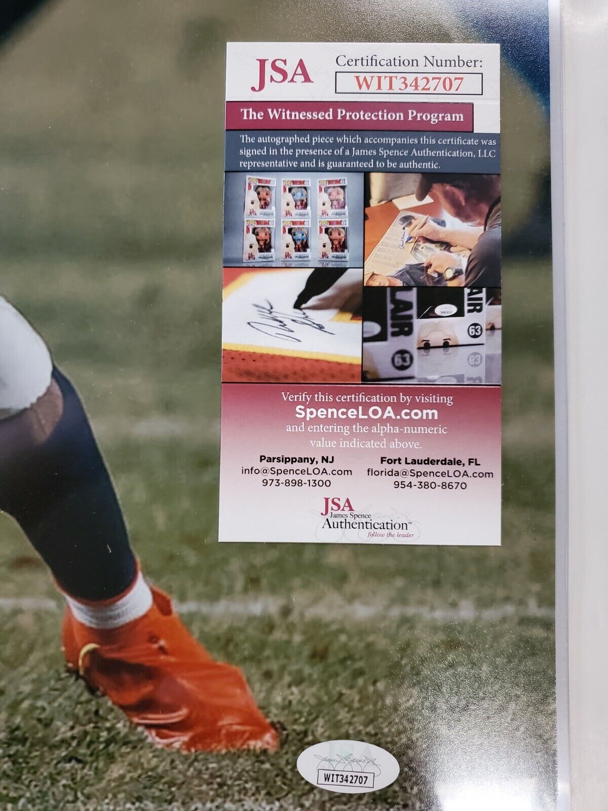 MVP Authentics Kj Hamler Autographed Signed Denver Broncos 16X20 Photo Jsa Coa 89.10 sports jersey framing , jersey framing