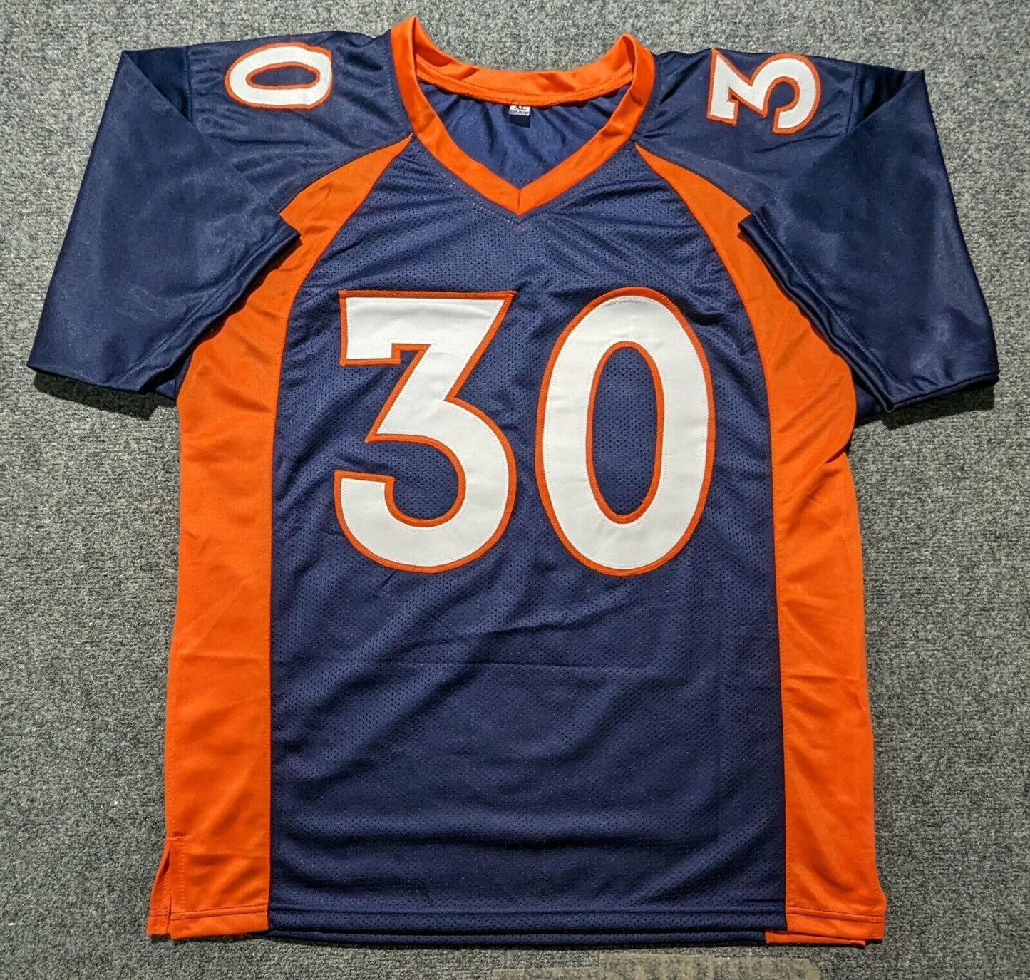 MVP Authentics Denver Broncos Terrell Davis Autographed Signed Jersey Jsa Coa 180 sports jersey framing , jersey framing