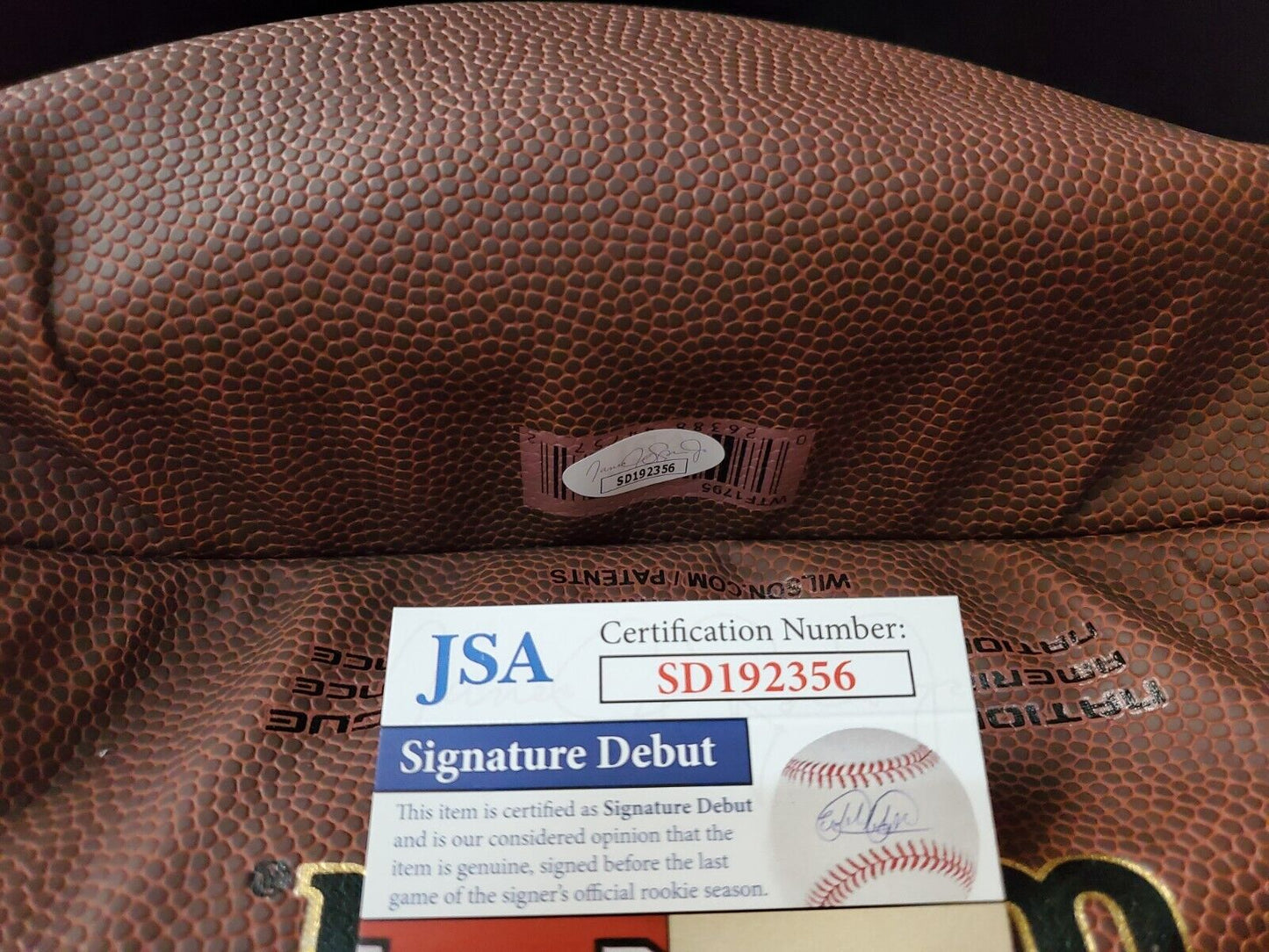 MVP Authentics Miami Dolphins Jevon Holland Autographed Signed Football Jsa Coa 121.50 sports jersey framing , jersey framing