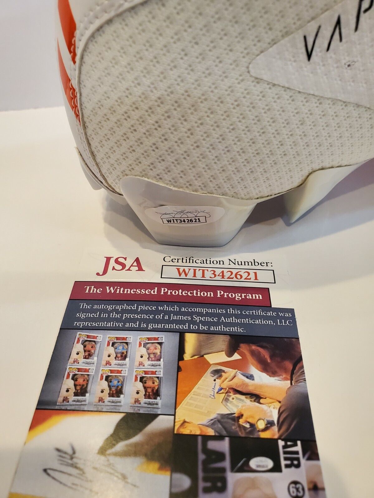 MVP Authentics Denver Broncos Kj Hamler Autographed Signed Nike Vapor Cleat Jsa Coa 125.10 sports jersey framing , jersey framing