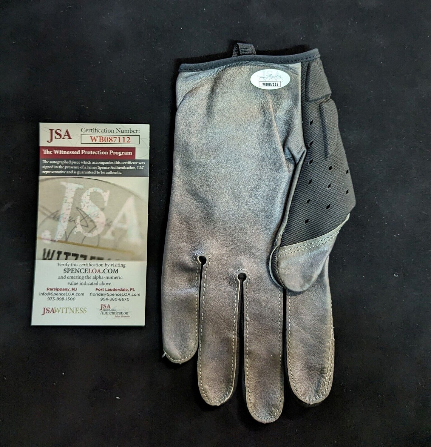 MVP Authentics Carolina Panthers Brian Burns Signed Glove Jsa Coa 117 sports jersey framing , jersey framing