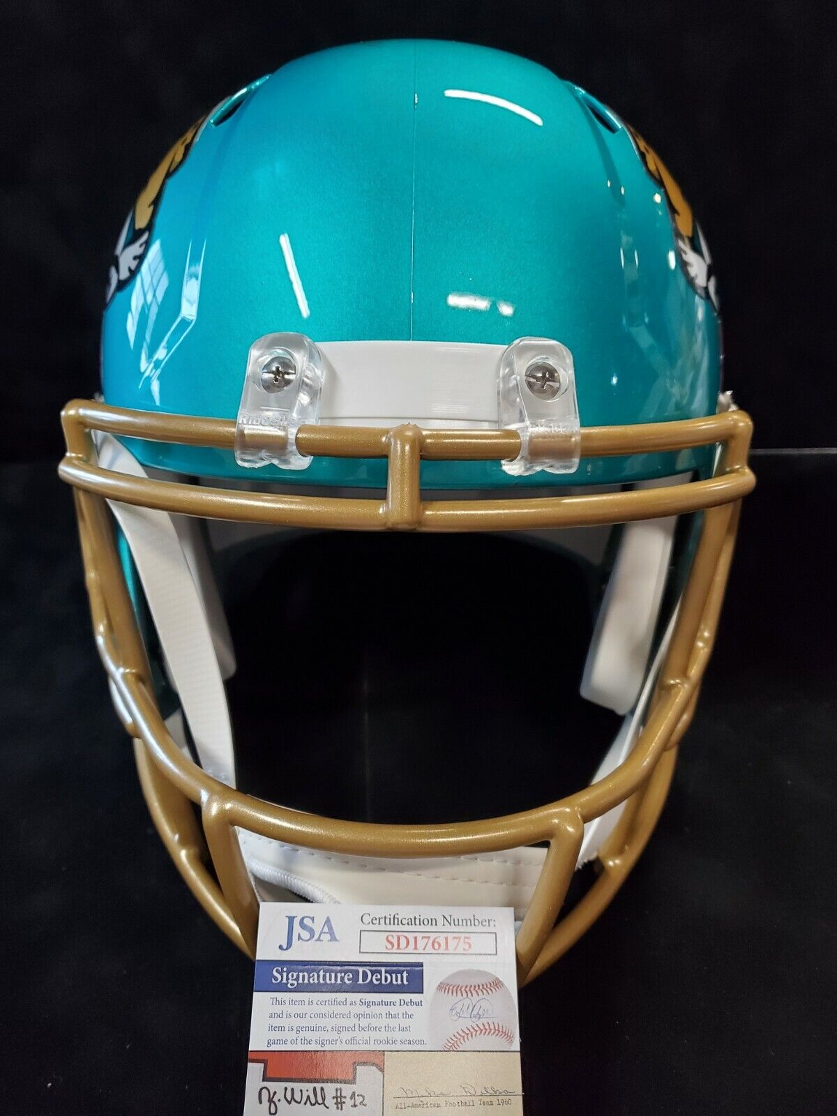 MVP Authentics Jacksonville Jaguars Tyson Campbell Signed Full Size Flash Rep Helmet Jsa Coa 315 sports jersey framing , jersey framing