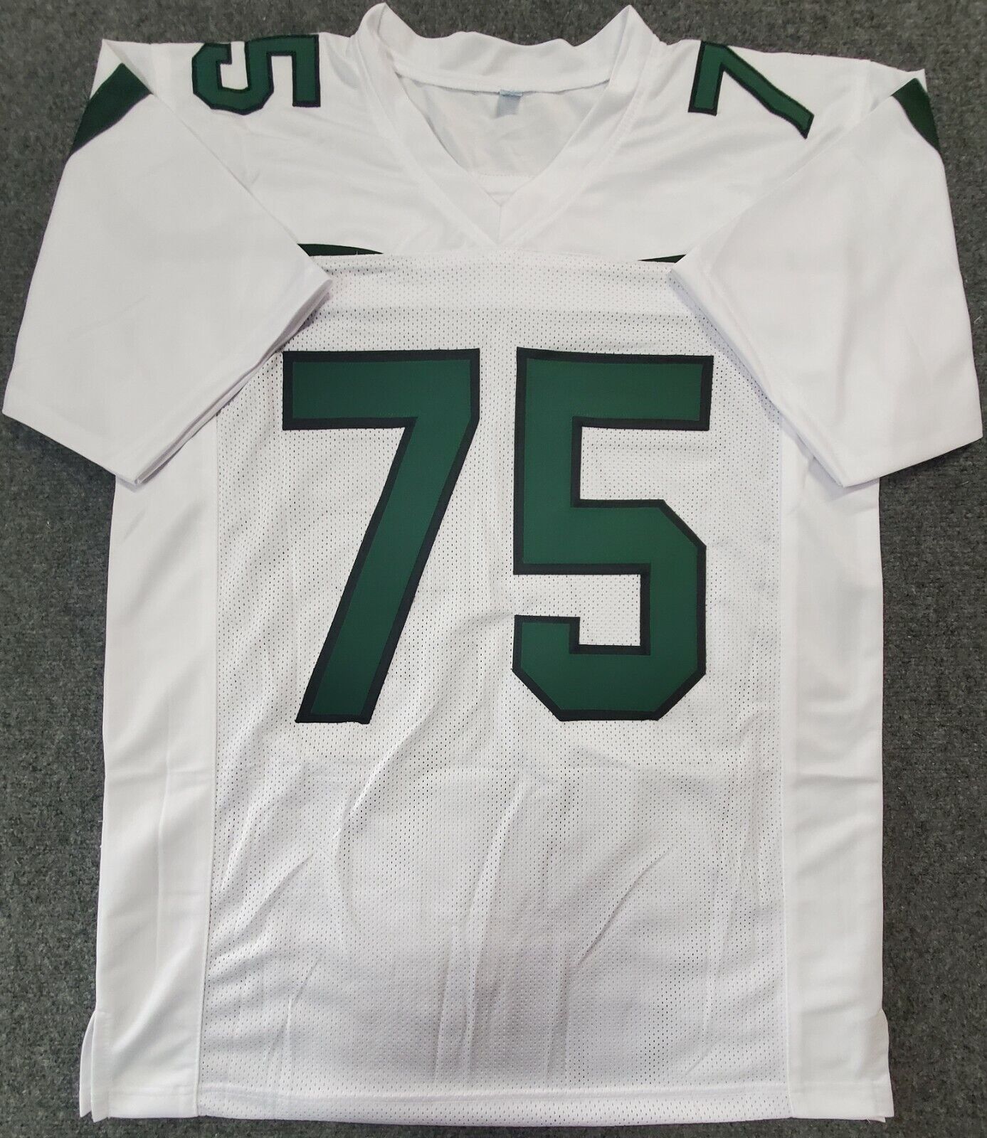 MVP Authentics New York Jets Alijah Vera-Tucker Autographed Signed Jersey Jsa Coa 116.10 sports jersey framing , jersey framing