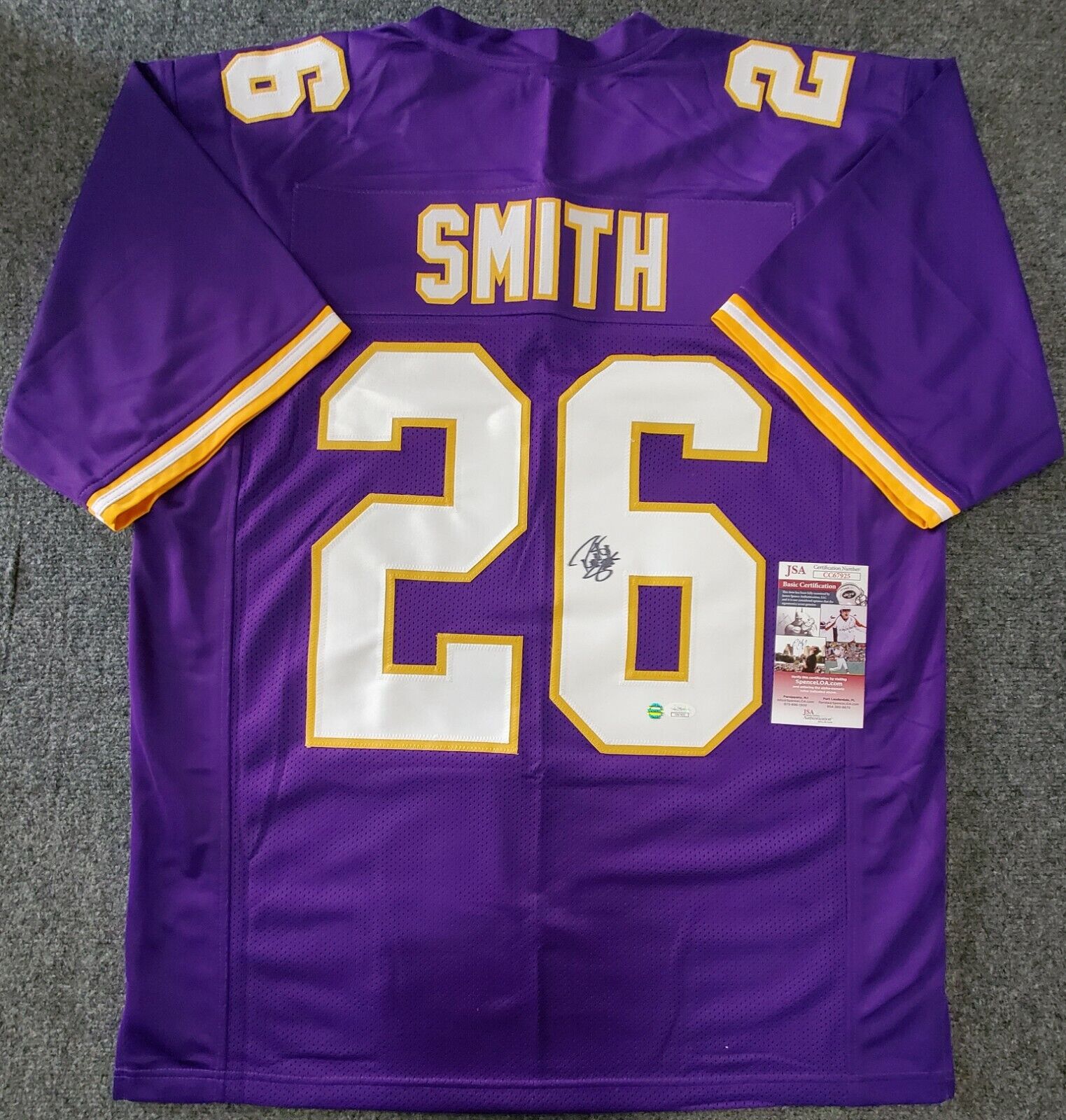 Minnesota Vikings Robert Smith Jr Autographed Signed Jersey