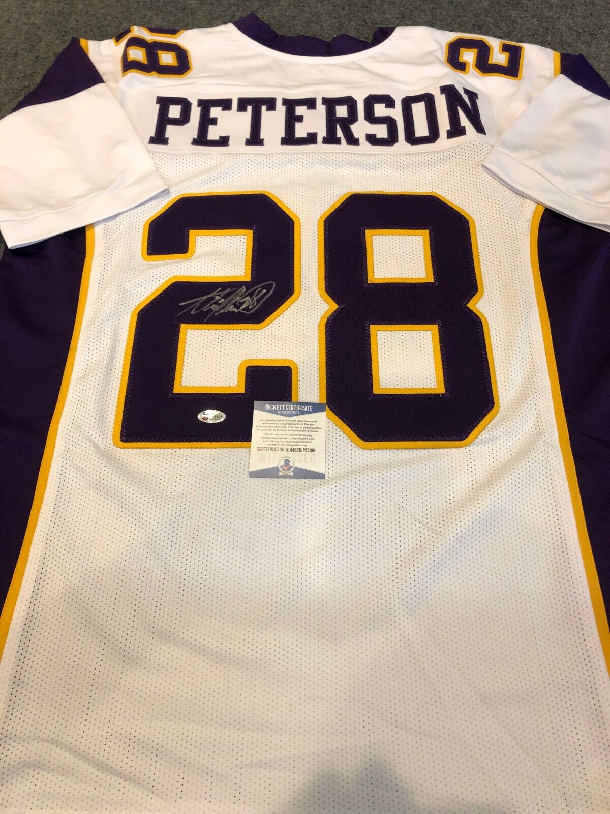 Minnesota Vikings Adrian Peterson 28 Authentic On Field NFL Jersey