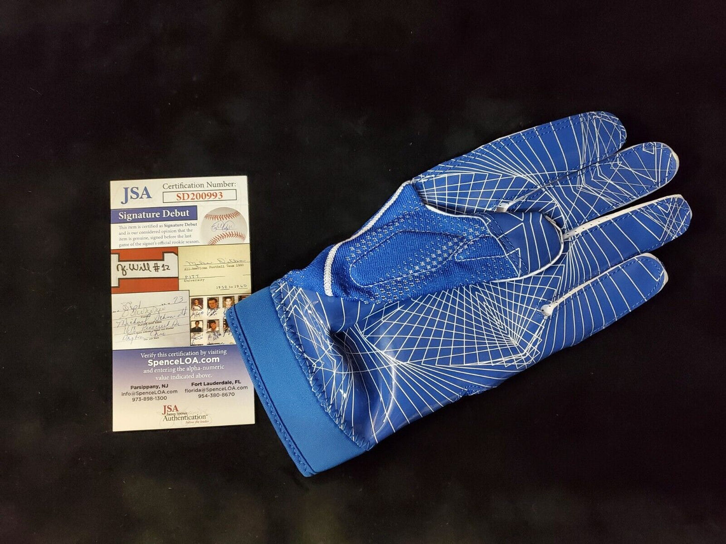 MVP Authentics Israel Izzy Abanikanda Autographed Signed Glove 90 sports jersey framing , jersey framing