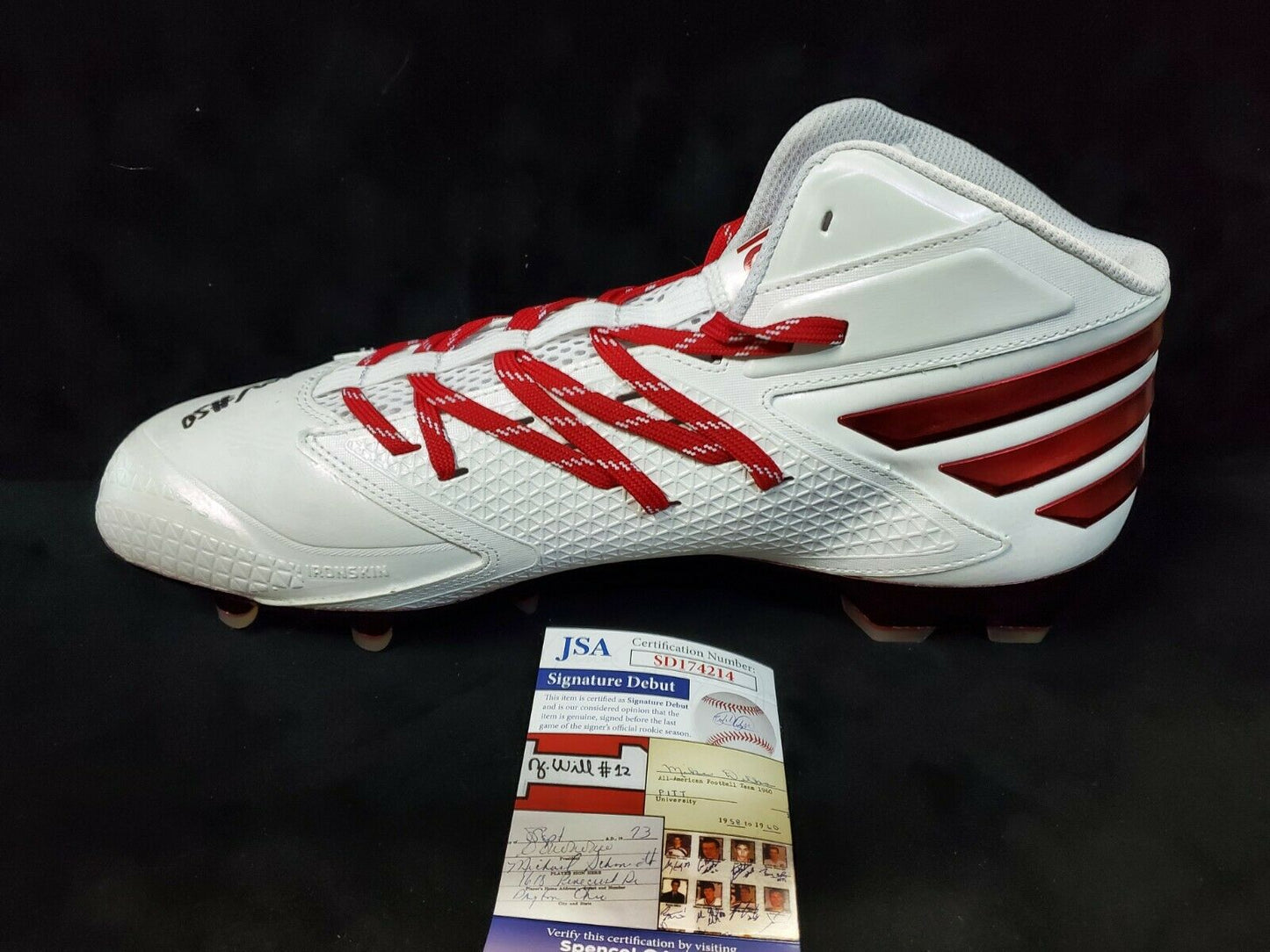 MVP Authentics Miami Hurricanes Greg Rousseau Autographed Signed Cleat Jsa Coa 134.10 sports jersey framing , jersey framing