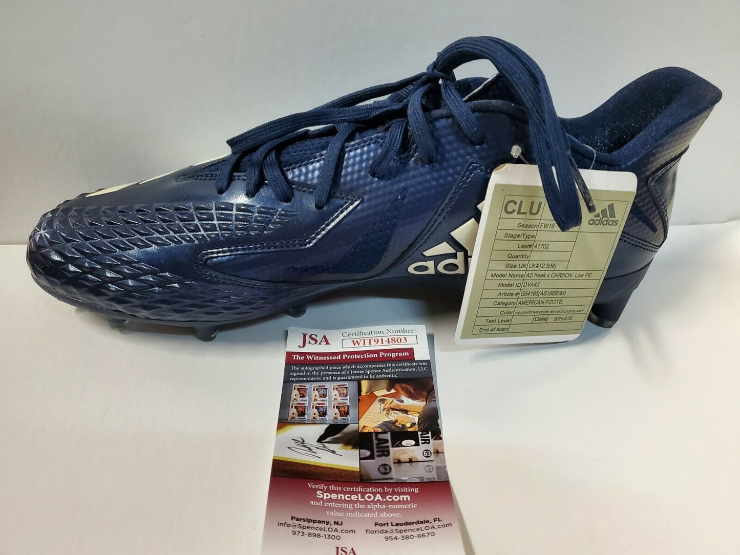 MVP Authentics Los Angeles Rams Jalen Ramsey Autographed Signed Cleat Jsa Coa 180 sports jersey framing , jersey framing