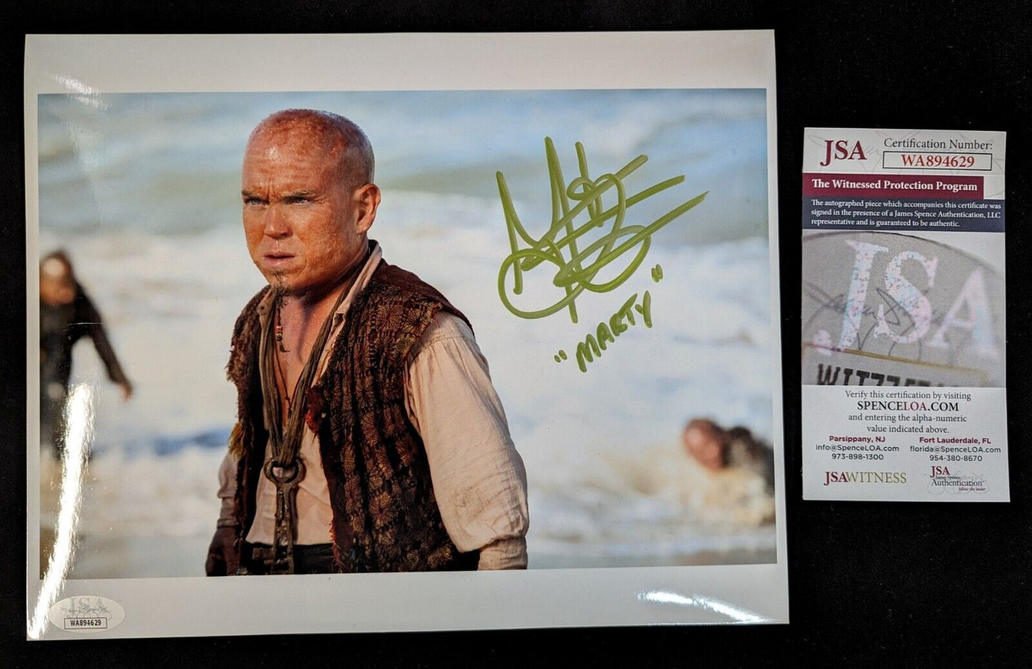 MVP Authentics Martin Klebba Pirates Of Caribbean Hand Signed Autographed 8 X 10 Photo Jsa Coa 67.50 sports jersey framing , jersey framing