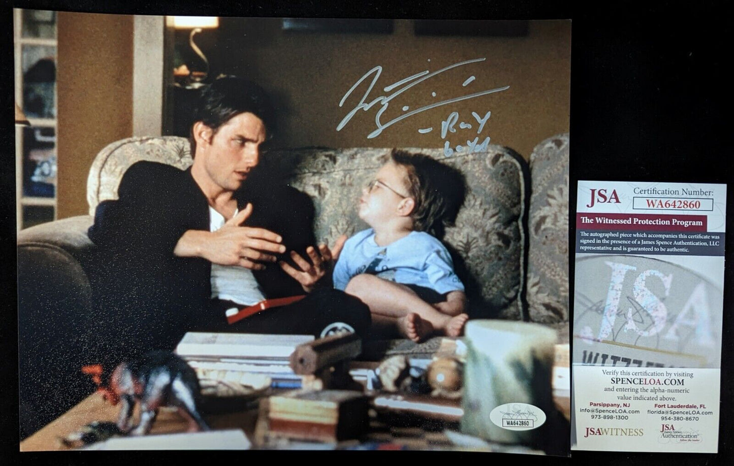 MVP Authentics Jonathan Lipnicki Signed 8X10 Jerry Maguire Photo Jsa Coa 45 sports jersey framing , jersey framing