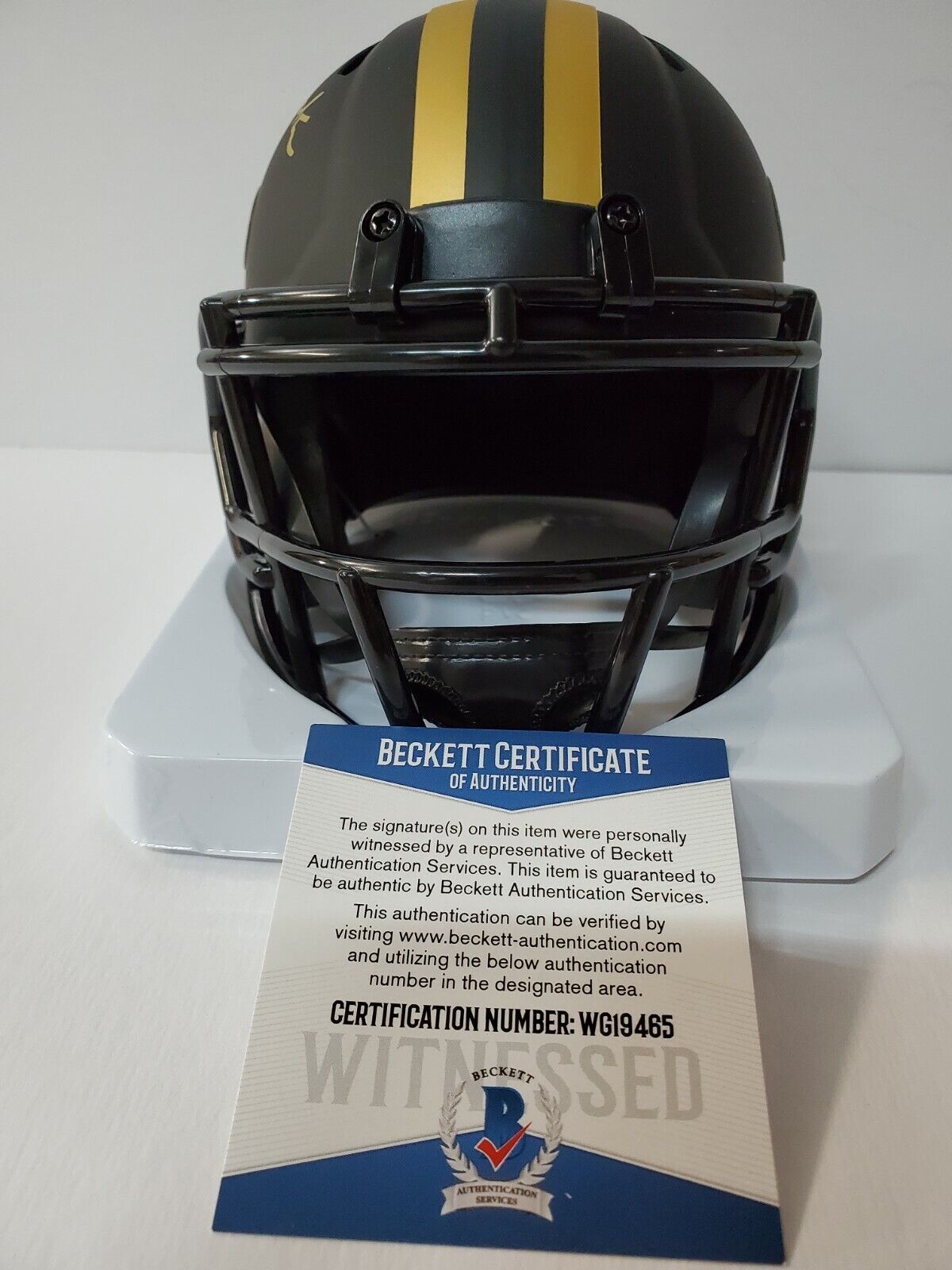 MVP Authentics New Orleans Saints Rickey Jackson Signed Eclipse Mini Helmet Beckett Coa 76.50 sports jersey framing , jersey framing
