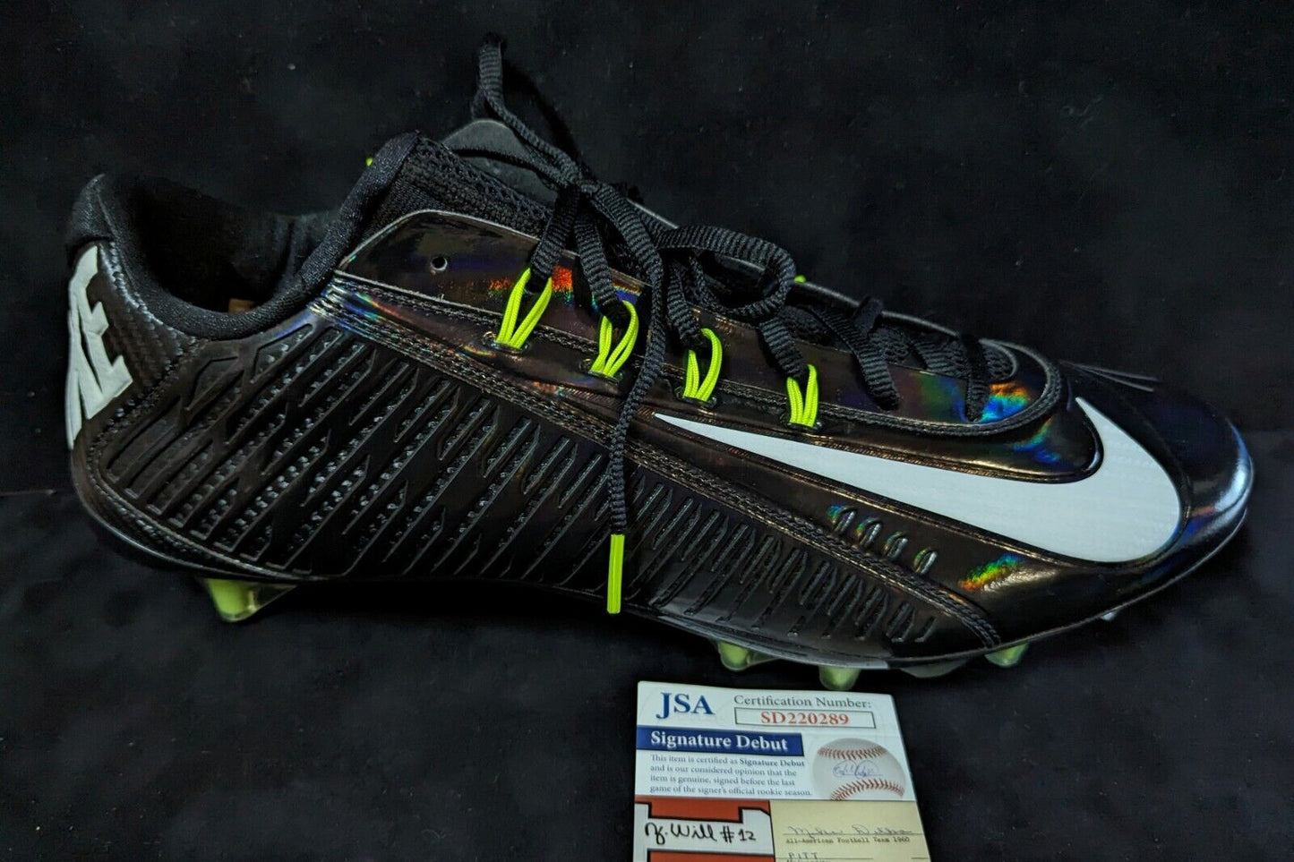 MVP Authentics Pittsburgh Steelers Joey Porter Jr Autographed Signed Cleat Jsa Coa 117 sports jersey framing , jersey framing