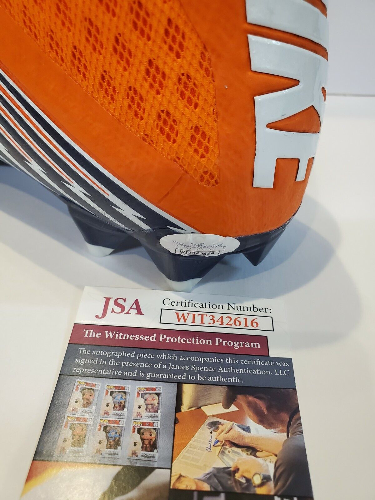 MVP Authentics Denver Broncos Kj Hamler Autographed Signed Nike Cleat Jsa Coa 125.10 sports jersey framing , jersey framing