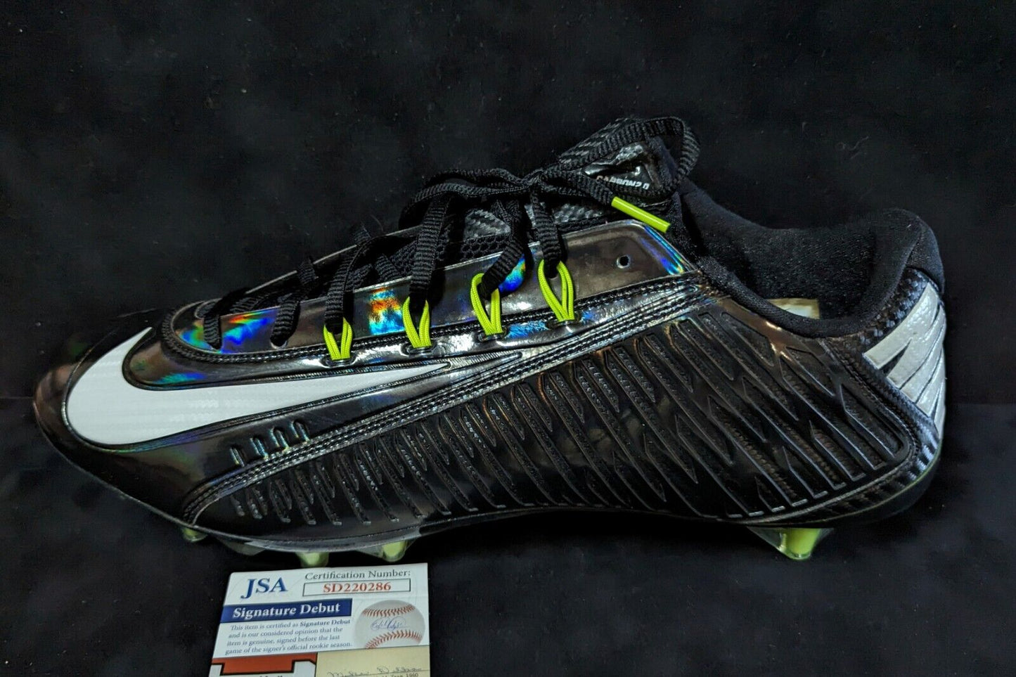 MVP Authentics Pittsburgh Steelers Joey Porter Jr Autographed Signed Cleat Jsa Coa 117 sports jersey framing , jersey framing